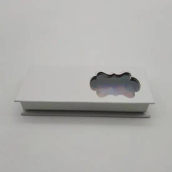 Holographic paper luxury eyelash packaging box custom
