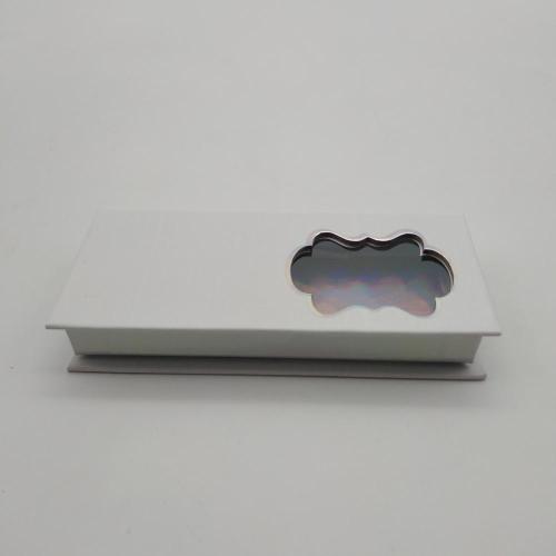 Holographic paper luxury eyelash packaging box custom