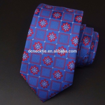 bright blue fashion floral silk ties