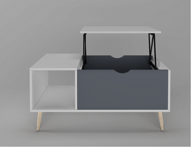Table basse de rangement de cubes de style moderne