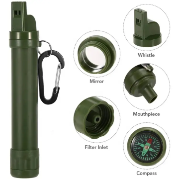 Best Camping Outdoor Survival Gear: Multi-function Water Purification Filter Straw