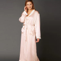 luxury reversible spa silk velour women bathrobe