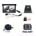 7 inch 2 channel car monitor system press control with starlight night vision camera