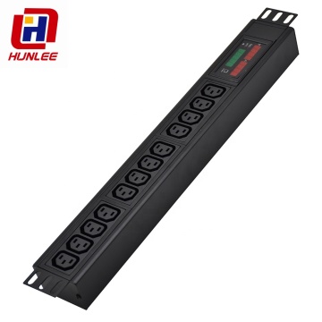 19 بوصة IEC C13 وحدة توزيع الطاقة عالية الكثافة PDU 12