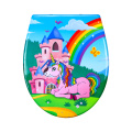 Fanmitrk Soft Close Toilet Seat Unicorn pattern UF01-22