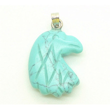 Pendentif en forme de tête de turquoise