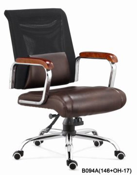 Beauty mesh and leather manager chair