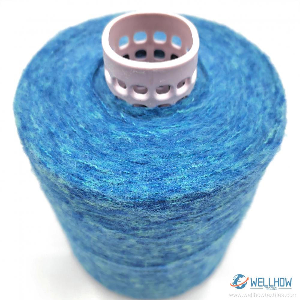 1/9NM POLYESTER MELANGE BRUSH YARN VARIEGATION SPOT YARN