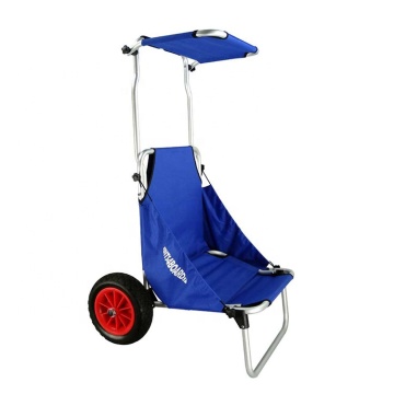 Hot Sale Aluminum Beach Fishing Chair with Folding Cart and Luggage Holder