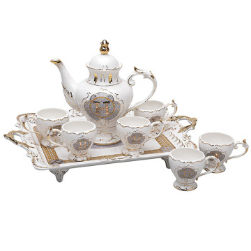 Großhandel Luxusgold eingegebener Keramik -Kaffee -Tee -Set