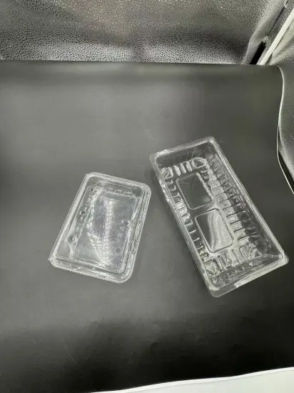 the PET box for meat and vegetale meat plate display and stocking