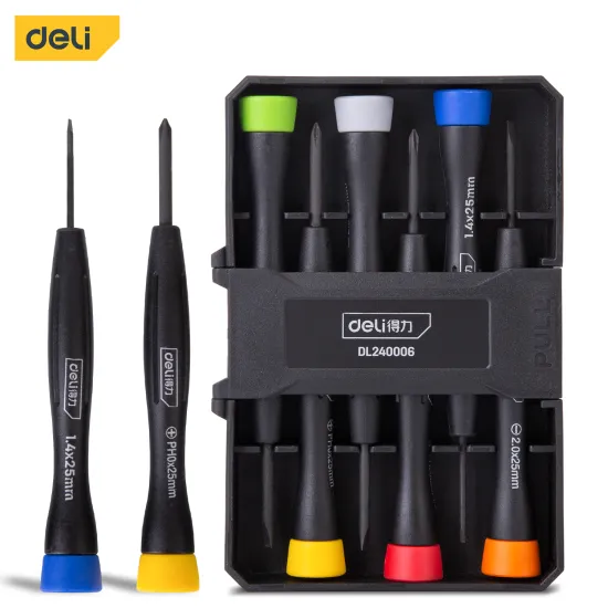 Deli Tools DL240006 China Made 6pcs in 1 precision screwdriver set Watch screwdriver set