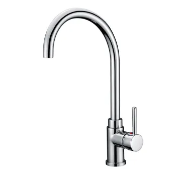 Hot and cold single hole faucet
