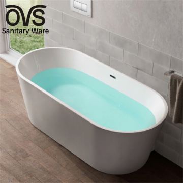 Moderno lussuoso acrilico bianco ammollo profondo vano da bagno