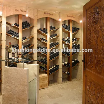 cream Limestone wine showcase tile ,Cream Limestone brick