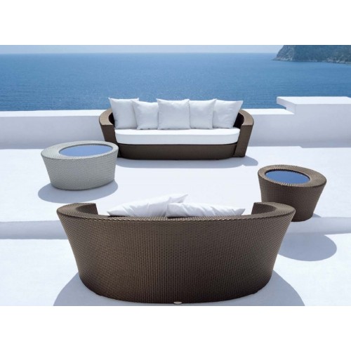 Outdoor PE Rattan Round Daybed