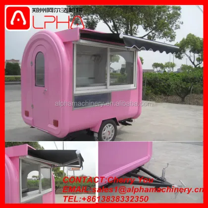 Mobile Pizza Food Cart with Refrigerator for Sale