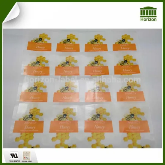 Sweet Honey Label,self adhesive transparent pieces sticker labels