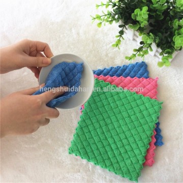 polyester fabric microfibre Sponge Dish cloth towel household cleaning cloth China supplier wholesaler