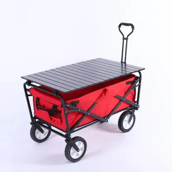 Aluminium Table Top Folding Wagon with Adjustable Handle and All-Terrain Wheels