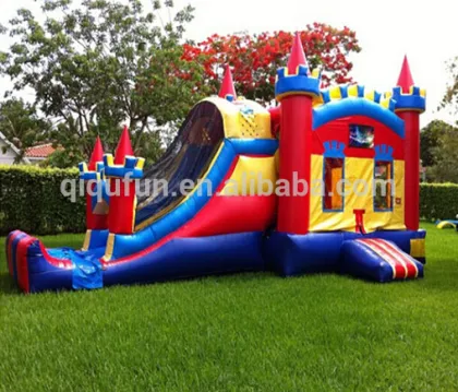 kids beautiful princess bounce slide combo,bounce house slide inflatable S33