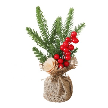 25CM Christmas Decorations: Tabletop, Window, Mini Xmas Trees, Potted Festival Scene Layout Ornaments