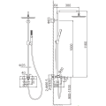 Kombination exponierte Installation Thermostatische Dusche