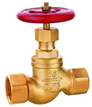 brass stop valve with smooth body