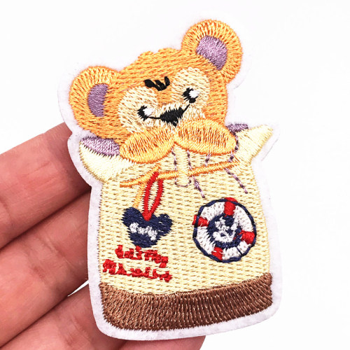 Patchs de broderie de dessin animé animal Duffy Bear à coudre