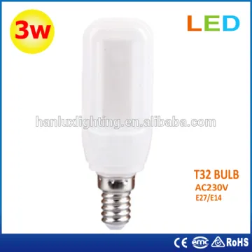 3w T32 warm white E14/E27 LED flat bulb light 220v PC material