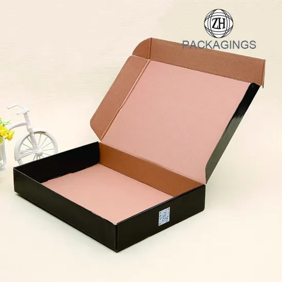 Glossy black custom logo pint shipping box