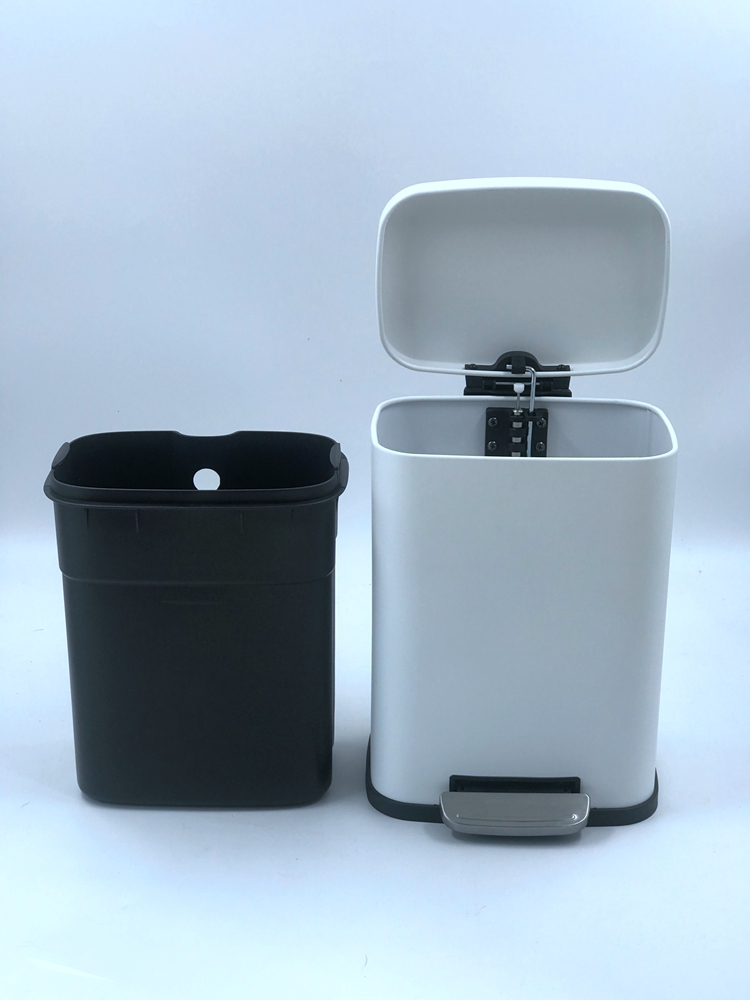 Square Steel Trash Can