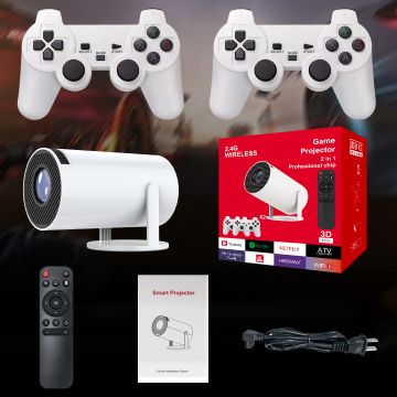 3D Game Projector with F300 Controller Gamepad, Android 11, 5G WiFi, Playstore, Home Cinema & Outdoor 4K