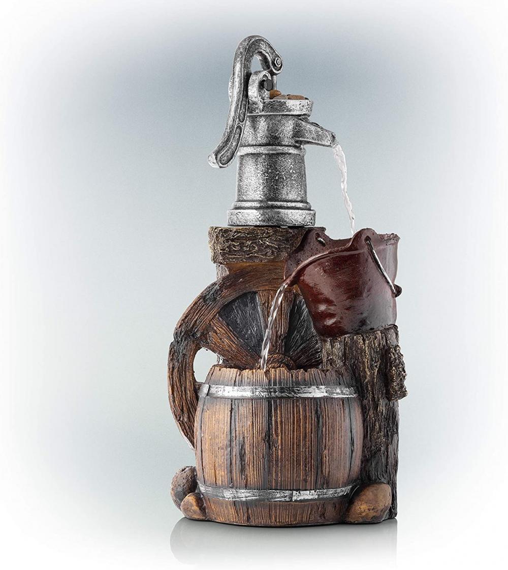 Old Fashion Pump Barrel Rustic Fountain