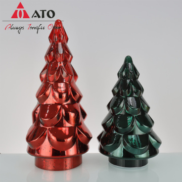 Decoração de mesa de árvores de Natal vermelha de cordas de cordas LED