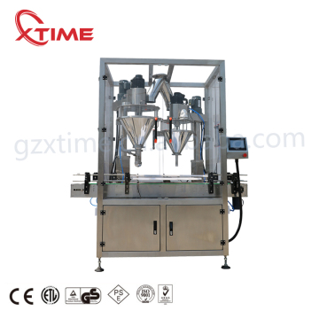 Automatische Schneckenpulverfüllmaschine 2 Köpfe