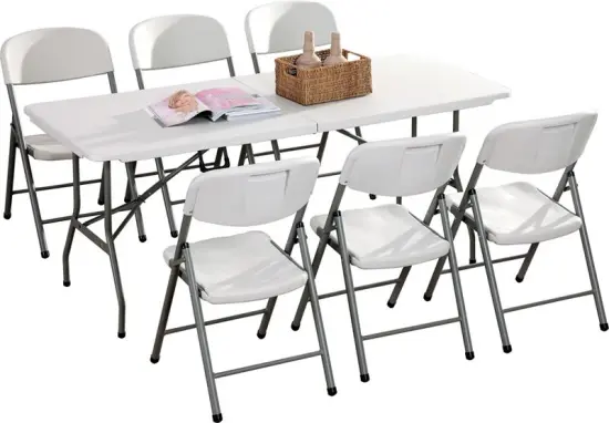 Lightweight mini plastic folding table