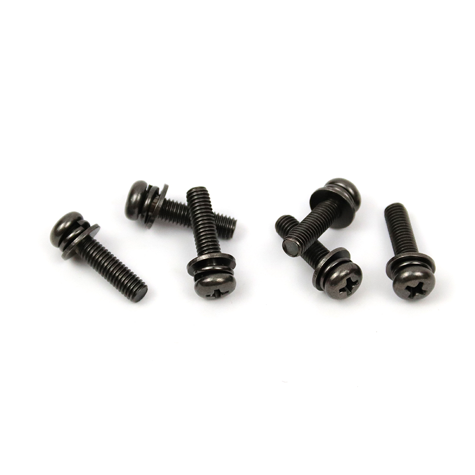 Black Color Phillips Pan Head SEMS Screws