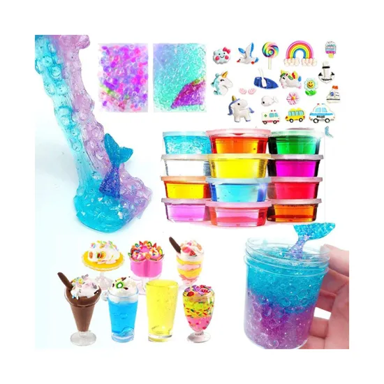 Hot Selling Crystal Slime Making Kit with Charms, Glitter Accessories & Clear Slime: The Ultimate Toy Product