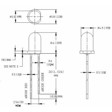 5mm UV LED 380nm Diode