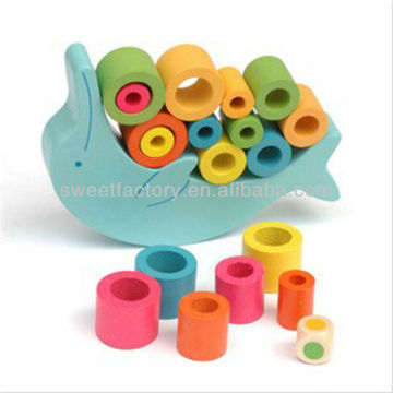 Funny DIY snail wooden balance block /Lovely educational wooden balance toy for kids/New design wooden balance