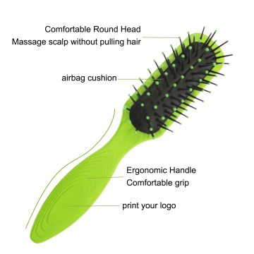 Soft Nylon Bristle Cushion Brush with Airflow Support