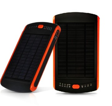 Portable Mobile External Battery Charger with Solar Panel and 23000mAh - USB Output 5V 1A and DC Output 9V/12V/16V 2 A - For Tab