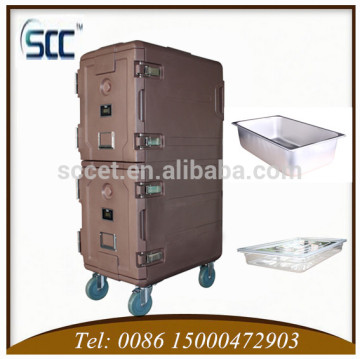 Cater equiptments 165L coffee color hot food catering cabinet (double door)