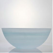 Green Colored Cloudy Frosted Thickened Glass Salad Bowl
