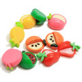 Vari tipi di frutta a forma di schiena piatta cabochon in resina kawaii ornamenti fatti a mano fai da te decorazione con ciondoli di melma