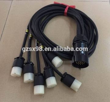 19pin socapex breakout cable to NEMA Edison connectors