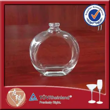 Small Cute Flat Round Perfume 50 ml Glass Bottle Wholesale