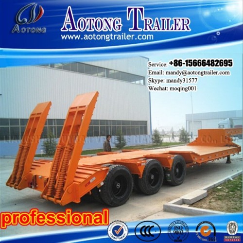Cheap Price Low Bed Semi Trailers, 3 Axles Low Height Bed Trailers For Sale