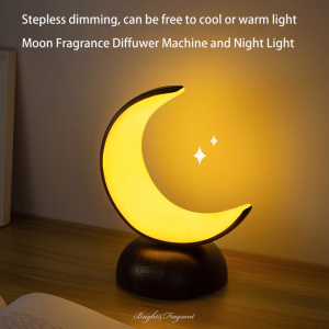 Portable led moon light scented oil aroma diffuser
